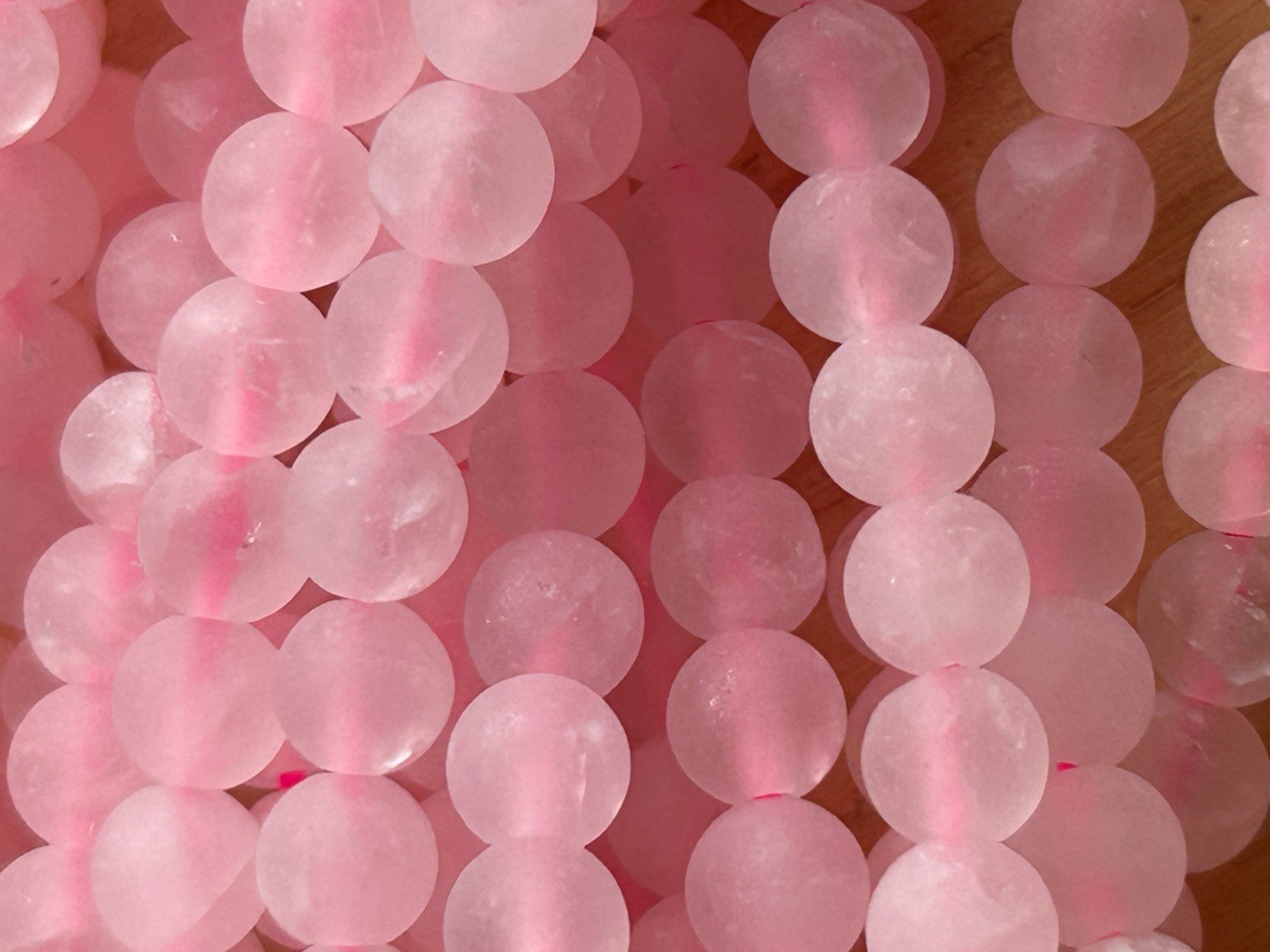 Pietre preziose: Strang echte matte Rosenquarz beads 4 mm – Nuovo e nell'imballaggio originale da Niederrohrdorf venduto da Ytobi 1