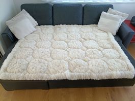 Alpaca Decke weiss neu 130x175cm