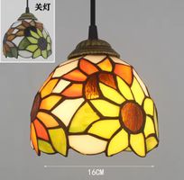 Lampe suspendue vintage en pierre de  verre Style  Tiffany