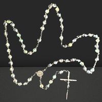 ✨Strahlender Vintage-Rosenkranz–Silber & funkelnde Perlen✨