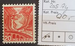 W) 205Ay, Landschaftsbilder Val Leventina postfrisch Kt. 20