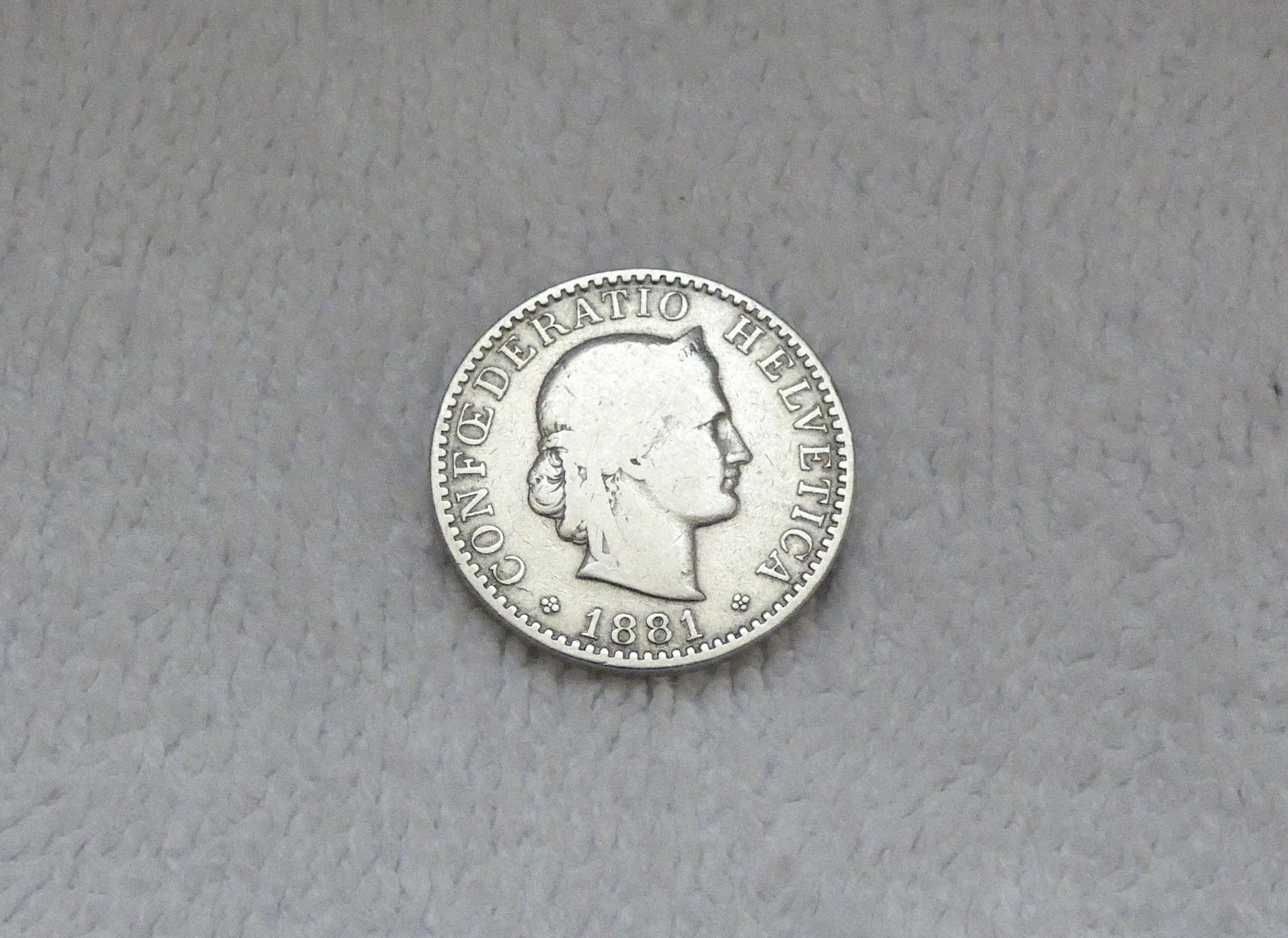 Tutti le monete: 20 centimes/rappen 1881 – Usato da Nyon venduto da Ilmi09