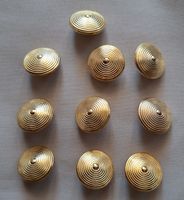 10 Knöpfe goldfarben, Metall, 19 mm.