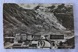 AK GLETSCH OBERGOMS VS, Furkabahn mit Rhonegletscher