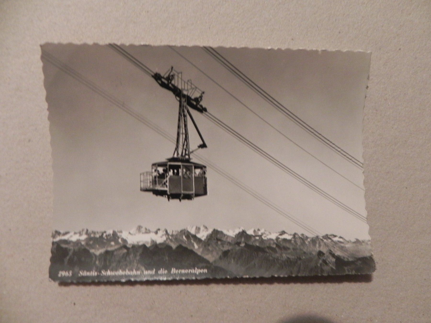 Cartoline postali: Karte Schwebebahn Säntis App. Bahn 1956 – Usato da Siebnen venduto da krimsie