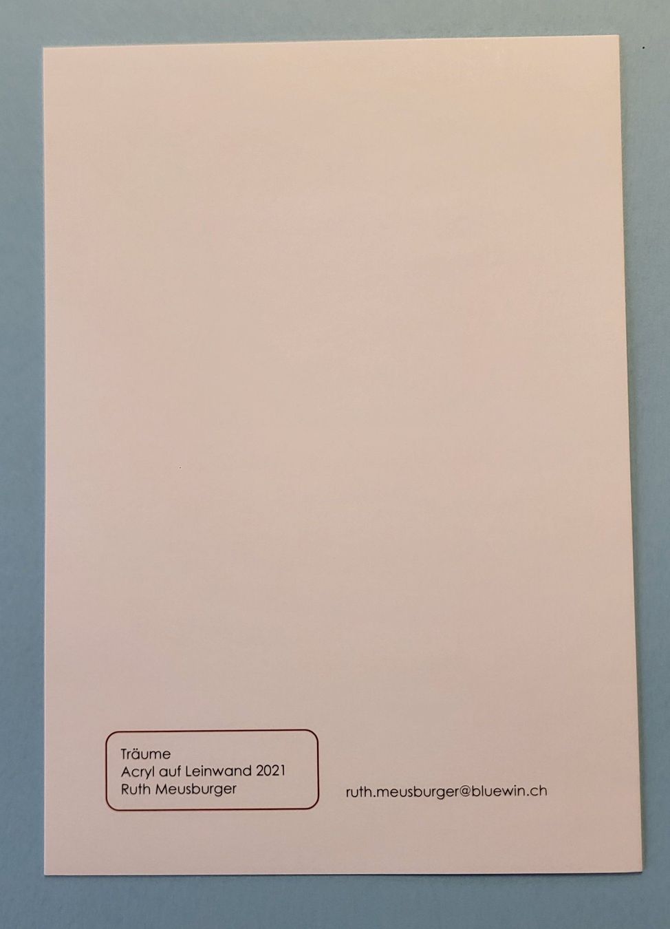 Cartoline: Original Acryl Gemälde "Träume" von Ruth Meusburger 2021 – Nuovo (secondo la descrizione) da Goldach venduto da artkramer 1