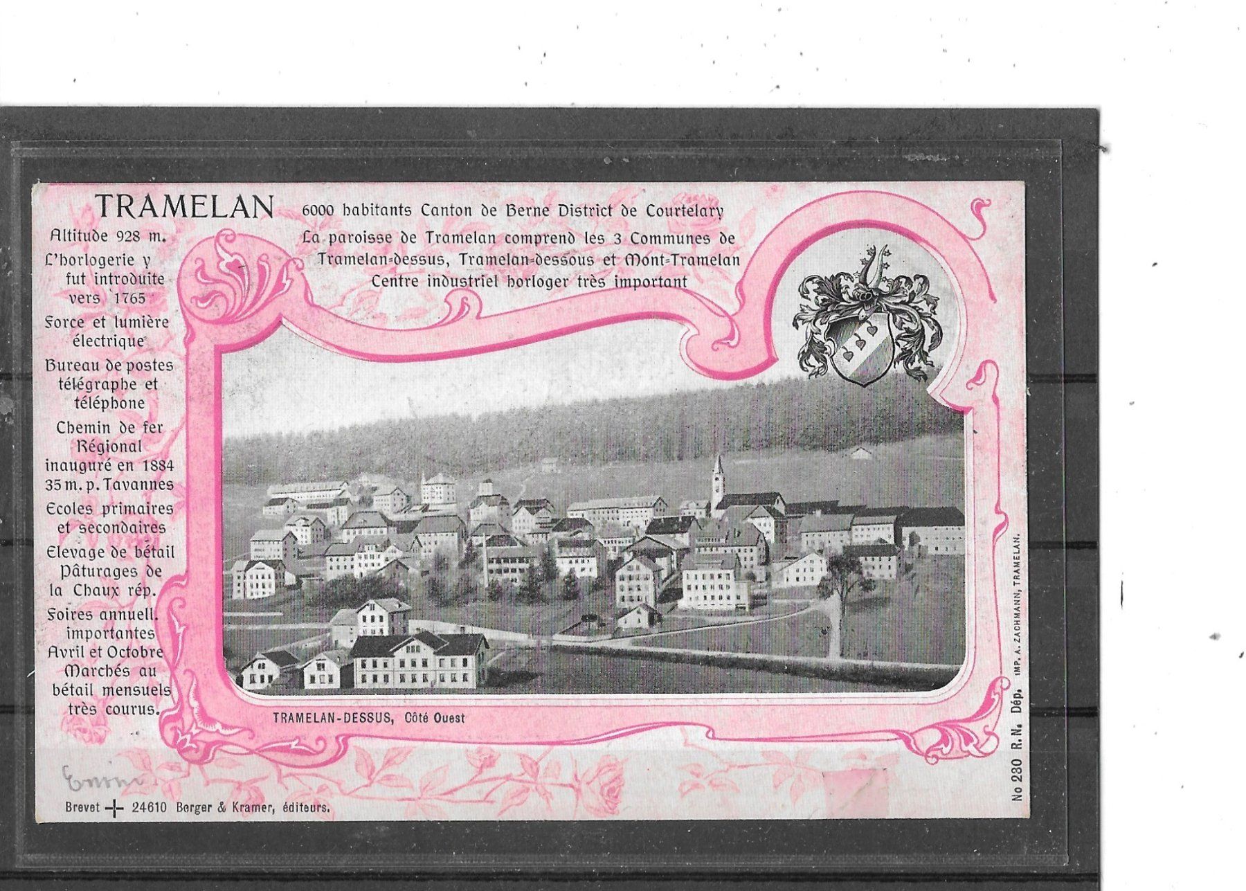 Cartoline postali: BE Tramelan 1905 – Usato da Schocherswil venduto da Wilare
