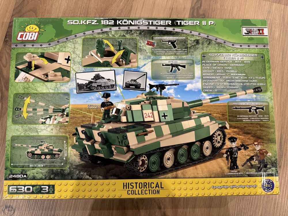 Cobi Jeux de construction: Cobi Königstiger (Tiger II P) Panzer, Neu & ungeöffnet! (630 – Neuf avec emballage d'origine à Nidfurn par suter.glarus 1