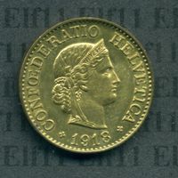 CHF___0.10 1918 Messing stgl 10 Rappen