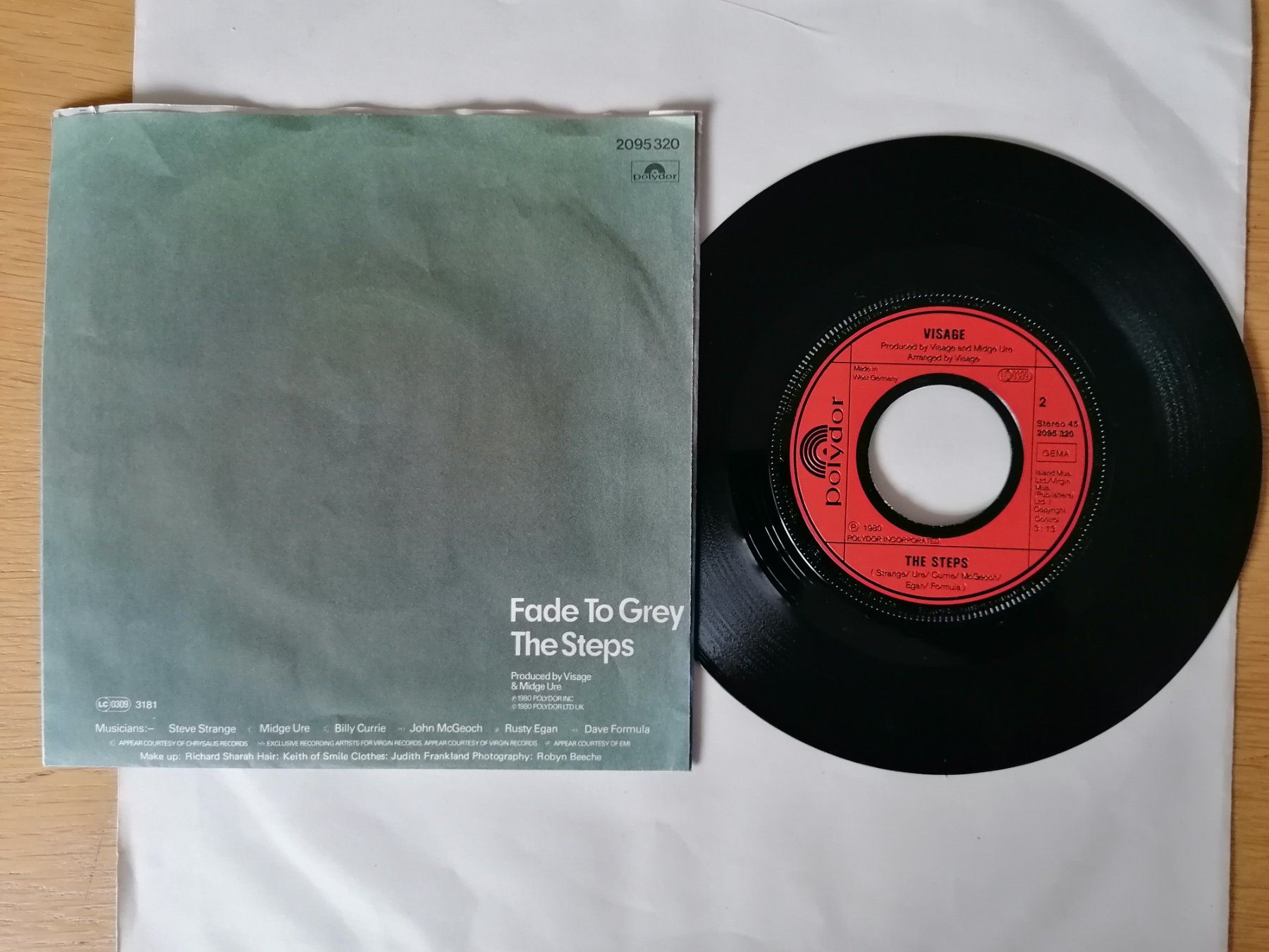 Dischi in vinile: Visage -- Fade to Grey – Usato da Beinwil am See venduto da Funkthesizer 1