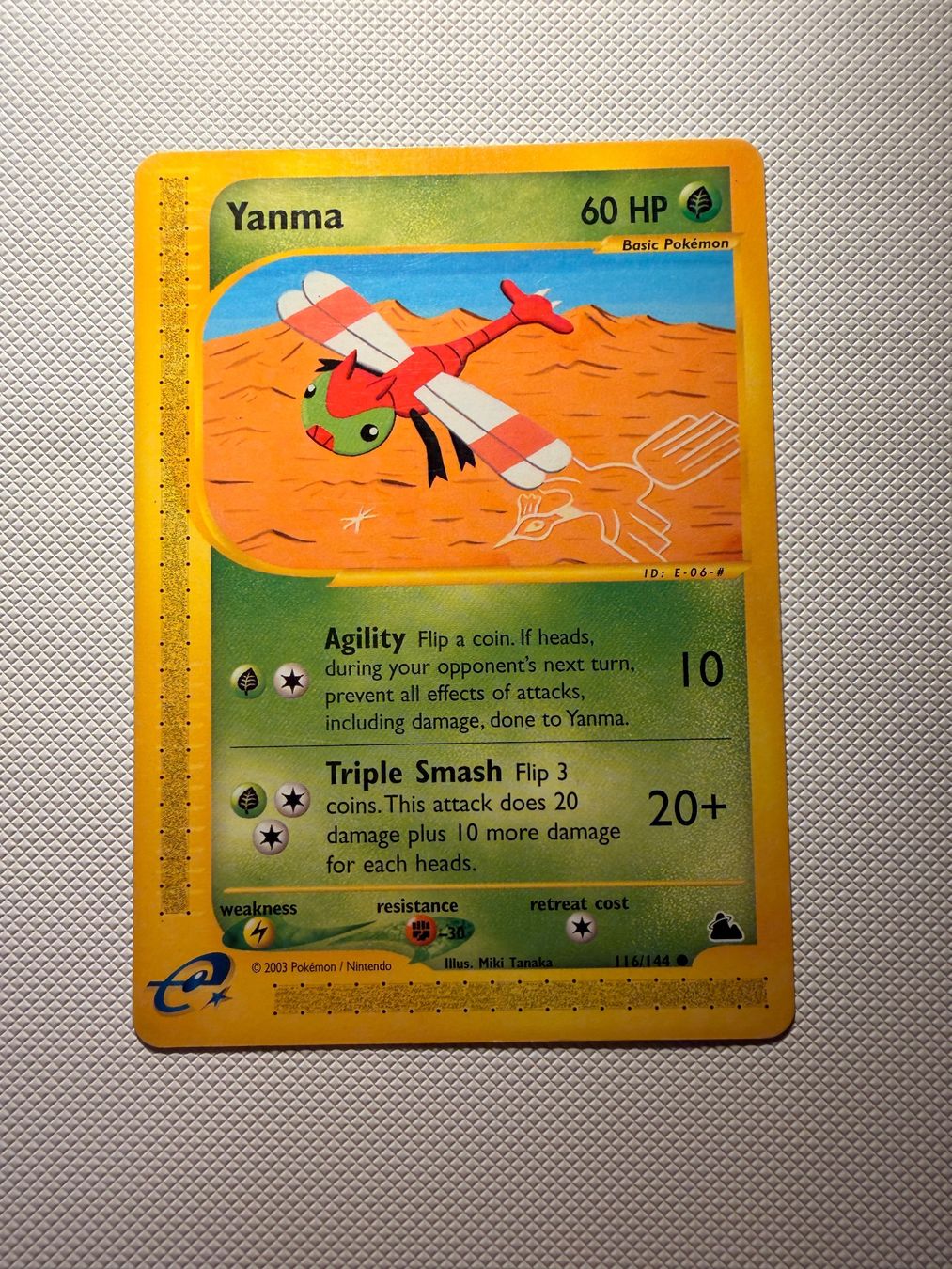 Pokémon Carte collezionabili: Yanma 116/144 Skyridge 2003 EN – Usato da Kloten venduto da Pokeball_Emporium
