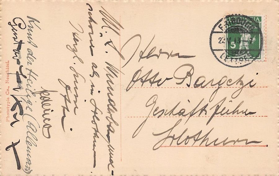 Cartoline postali: Fribourg, circulée 1913 – Usato da Frauenfeld venduto da POML 1
