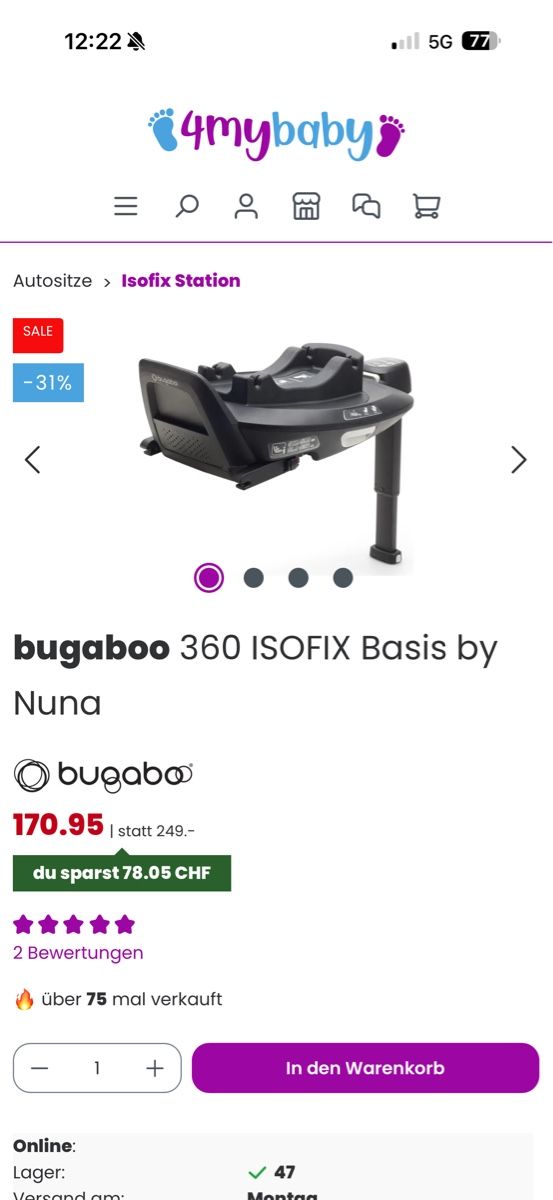 Bugaboo Auto-Kindersitze: Kindersitz  – Gebraucht aus Oftringen von ale_zjs2 2
