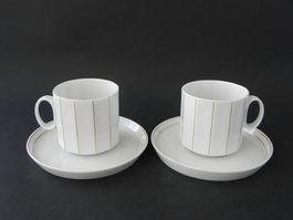 2 Tassensets - Polygon Golddekor - Tapio Wirkkala Rosenthal