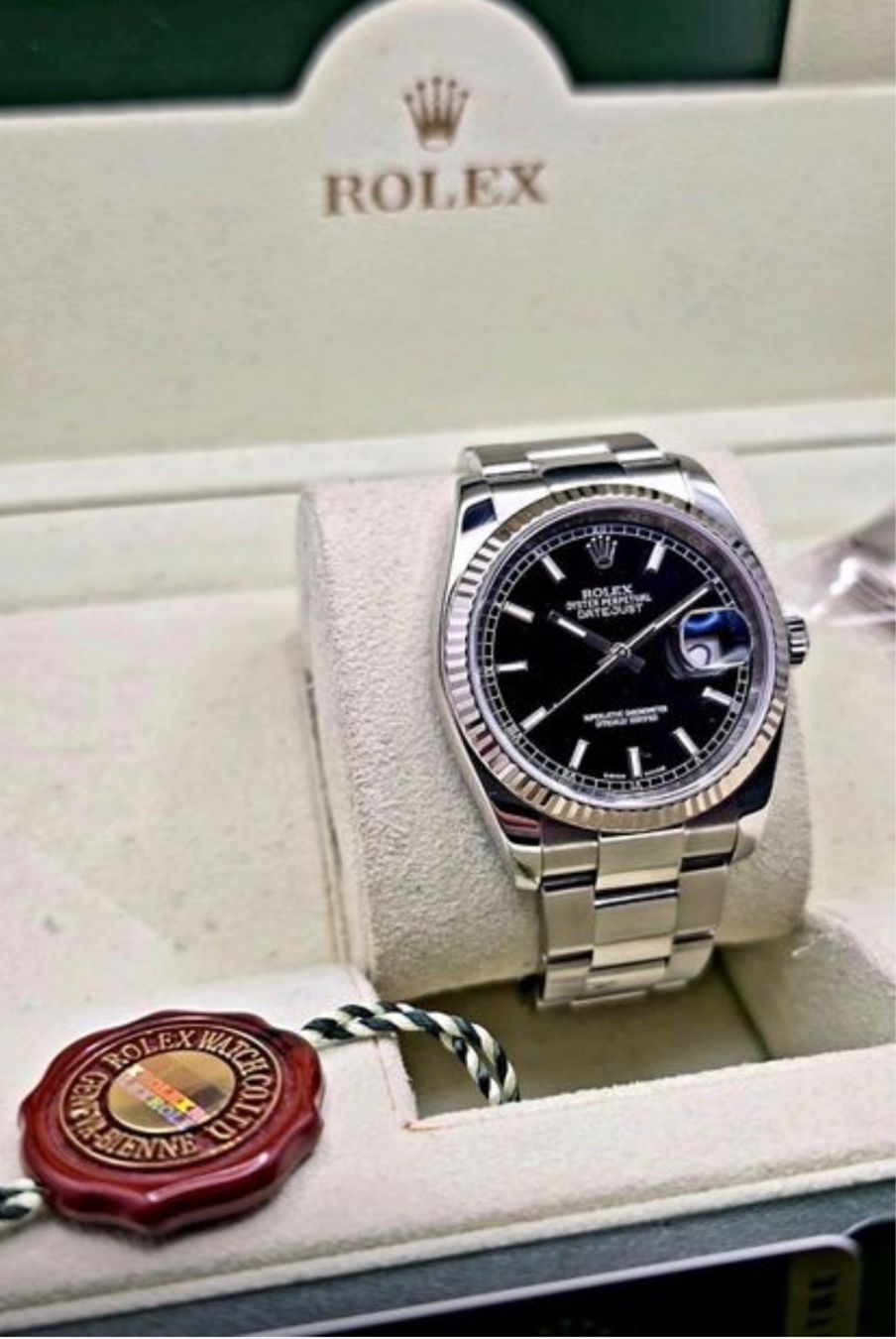 Rolex Orologi: TOP! ROLEX OYSTER PERPETUAL DATEJUST ROULETTE-DATE AUTOMATIC – Usato da St. Gallen venduto da Premium-Vintage