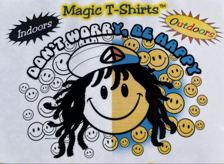 T-Shirt weiss Magiceffekt „DON‘T WORRY“ Gr. L