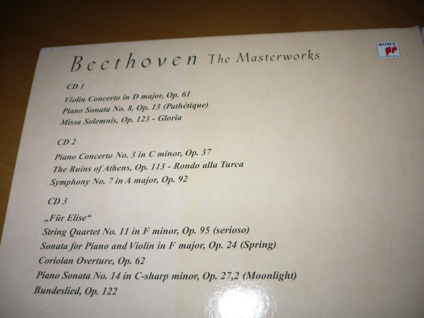 CD: BEETHOVEN The Masterworks 3 CD Box Set – Nuovo (secondo la descrizione) da Merzligen venduto da Marthe22 1