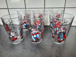 6 VERRES , ASTÉRIX. Vers 1970