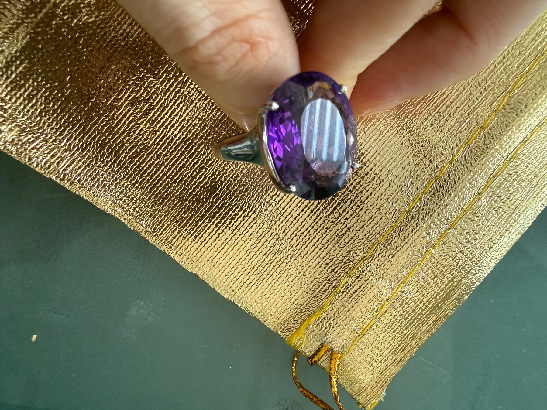Anelli: 20 CT Amethyst Silver Ring sz 52, new – Nuovo e nell'imballaggio originale da Baar venduto da MariaL07 1