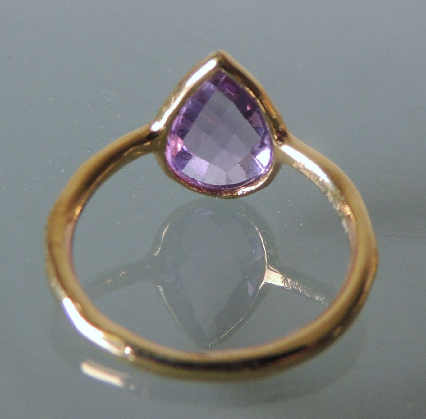 Pompidou Anelli: POMPIDOU vergoldeter Silber 925 Fingerring Amethyst Gr. 56 – Usato da Waldenburg venduto da schaller707 3