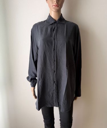 ZARA Hemdbluse in Oversize-Look | lange Seidenbluse 🖤