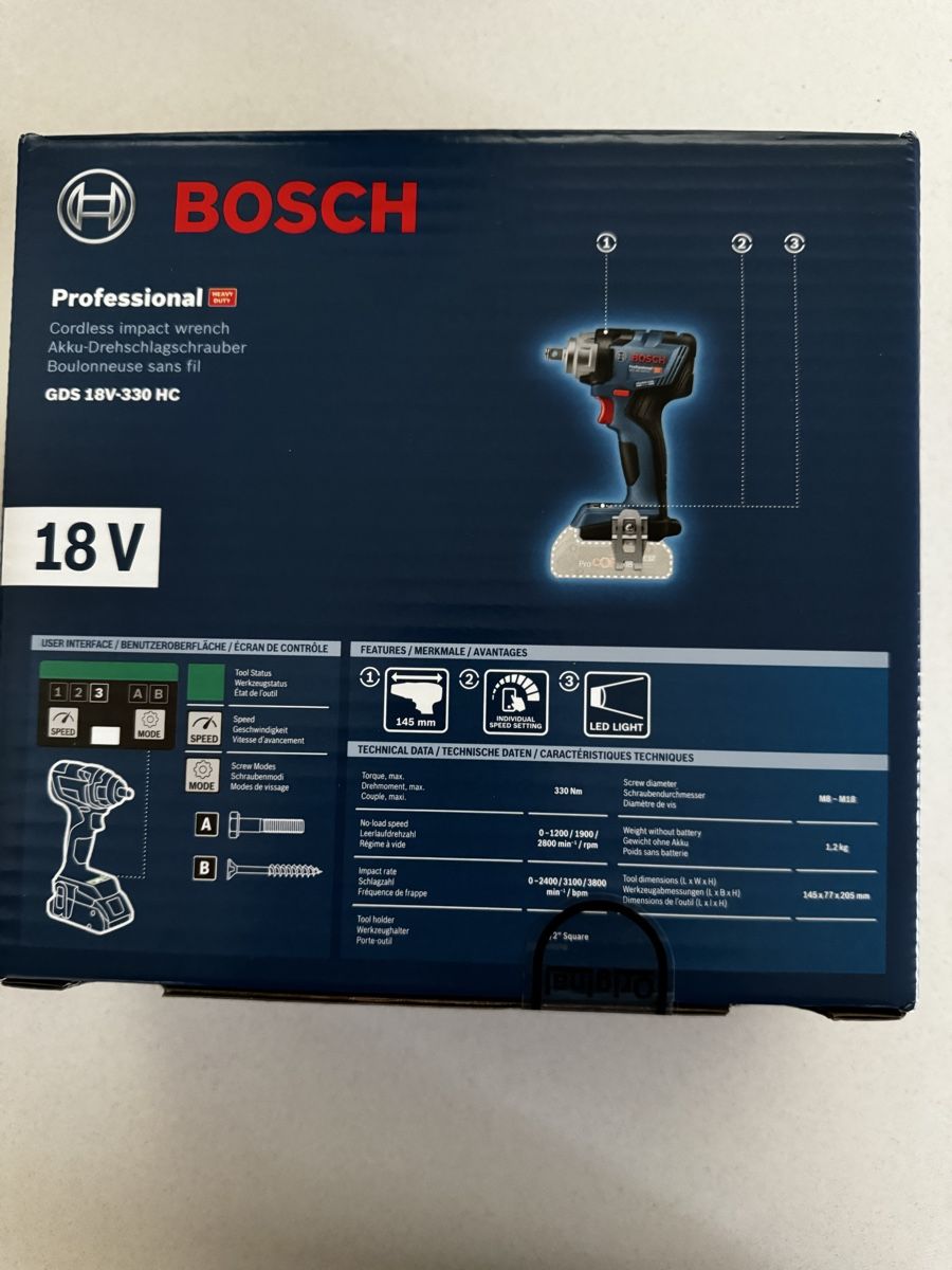 Bosch Trapani: BOSCH Professional GDS 18V-330 HC new – Nuovo e nell'imballaggio originale da Mettmenstetten venduto da Monolit333 1
