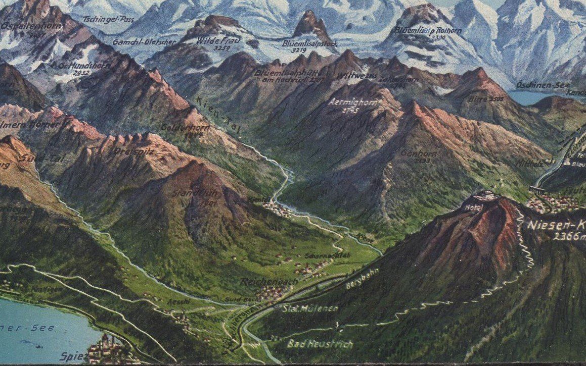 Ansichtskarten: Spiez -  Panoramablick – Gebraucht aus Aarau von kufi44 1