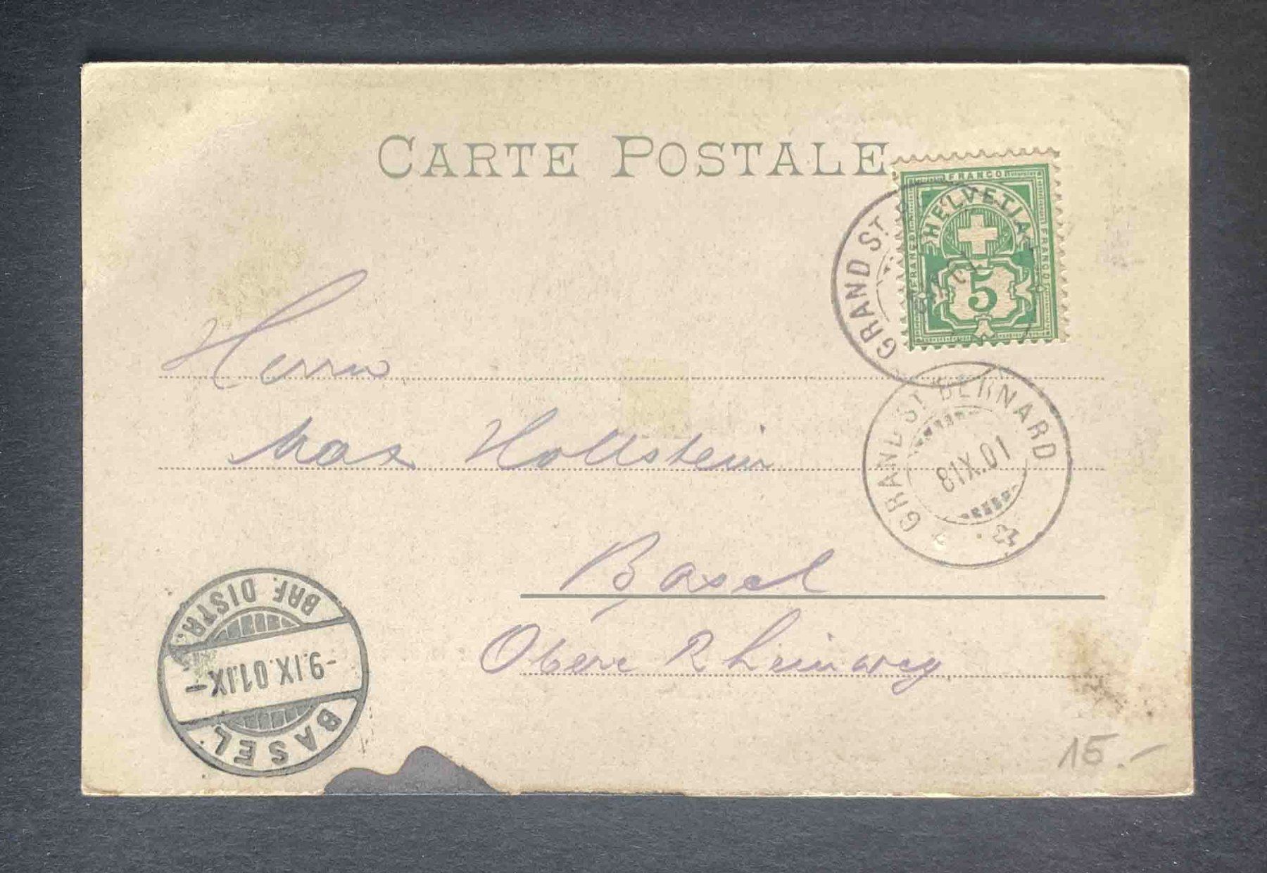 Cartoline postali: AK Hospice du Grand Saint Bernard – Usato da Goldau venduto da artelier1 1
