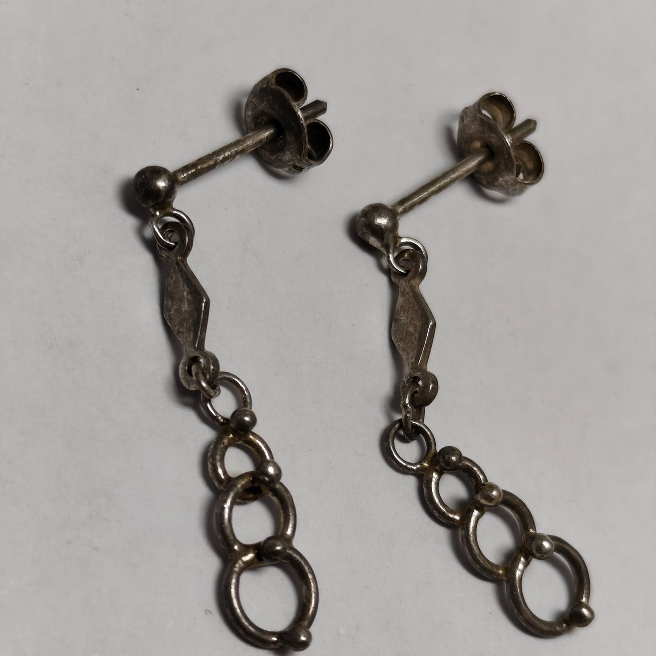 Orecchini pendenti & Orecchini a lobo: Vintage Silver silber Stud Earrings Boucles d'Oreilles #A4 – Usato da Châtelaine venduto da Tropic.Watch2 1