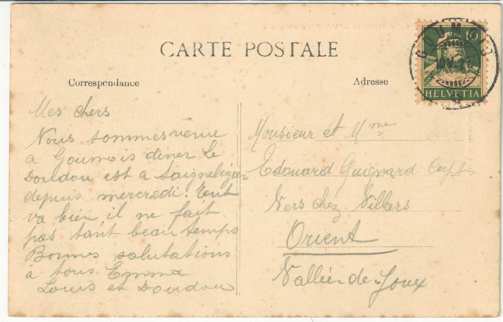 Cartoline postali: Goumois - Vue Panoramique – Usato da Ettingen venduto da Kartenplanet 1