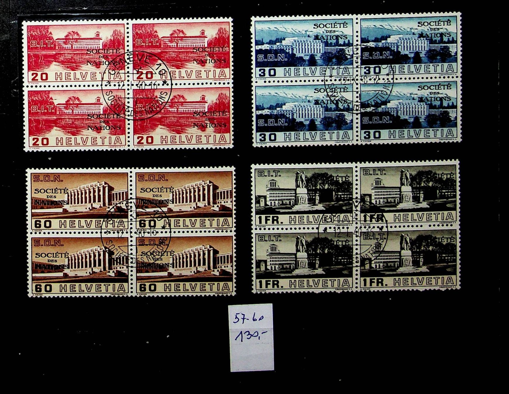 Tous les timbres: SUISSE SERVICES SOCIÉTÉ NATIONS OBLITÉRÉE SBK 130.00 /U759 – D'occasion à Estavayer-le-Lac par nane85