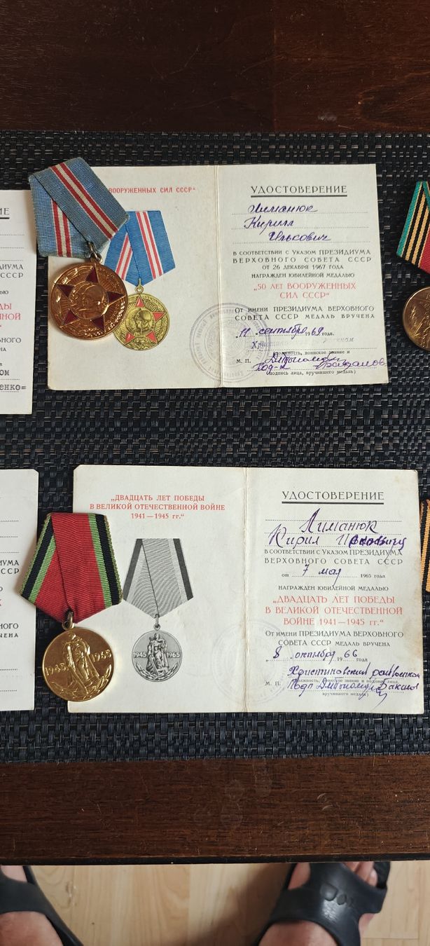 Medaillen: 6x WWII Medals Set USSR & Ukraine with Documents – Gebraucht aus Mühleberg von Volodymyr-45 4