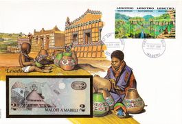 Grosser Banknotenbrief  Lesotho 1989