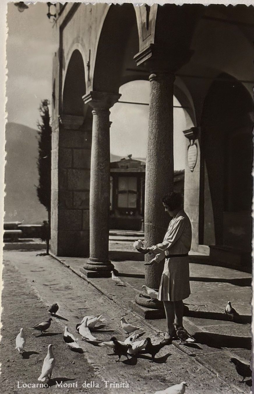 Ansichtskarten: Locarno, Tauben, 1937 – Gebraucht aus Frauenfeld von Merk52