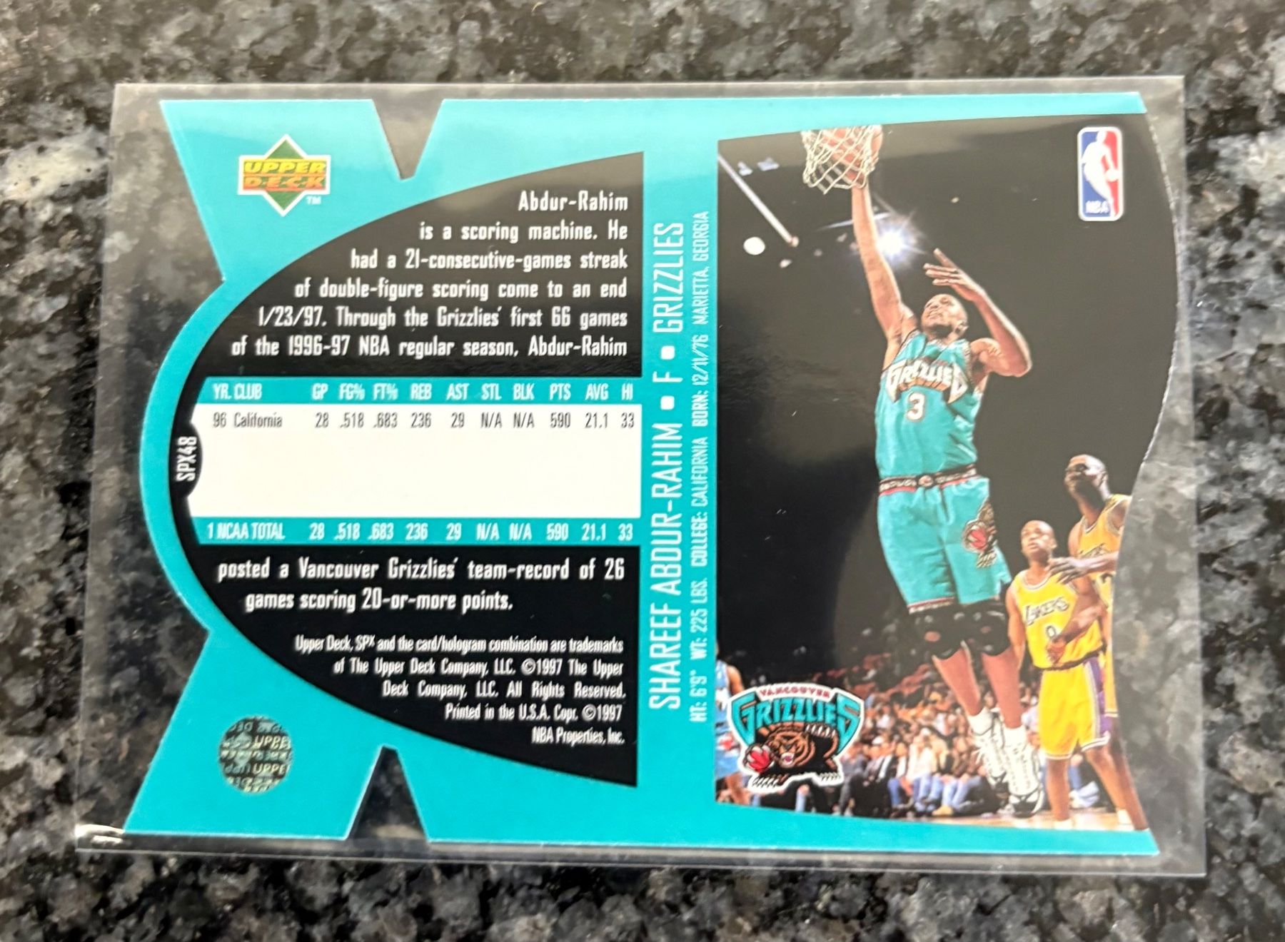 Nba Carte collezionabili: NBA Shareef Abdur Rahim SPX Rookie Card – Nuovo (secondo la descrizione) da Muttenz venduto da joba23 1