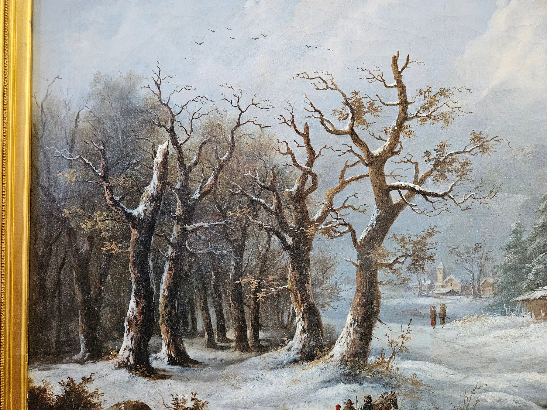 Dipinti: Eduard Böhm Gemälde Ölbild Winterlandschaft Prunkrahmen – Usato da Hünenberg See venduto da Gekko1980 3