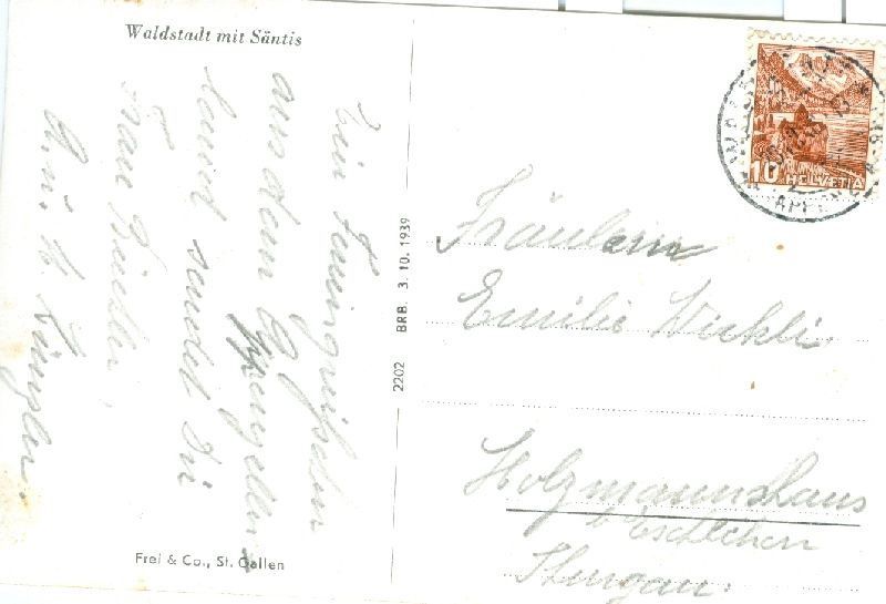 Cartoline postali: Waldstatt + 1946 – Usato da Emmenbrücke venduto da teestube 1
