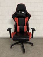Gamingstuhl Schwarz-Rot mit Kissen guter Zustand