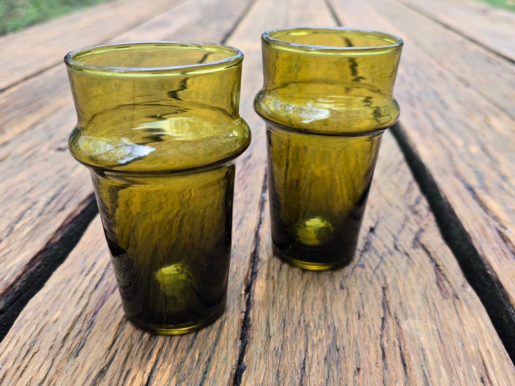 Bicchieri: Glas: ocker/M beldi-ANGEBOT – Nuovo (secondo la descrizione) da Romanshorn venduto da Rachacha