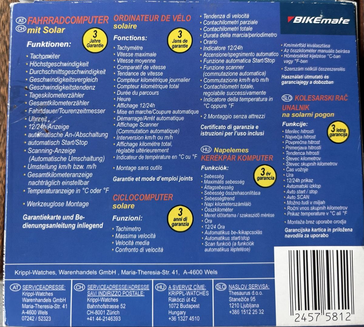 Messen: Fahrradcomputer – Neu und originalverpackt aus Steinen von smiley1410 1