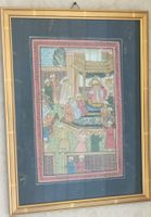 Miniaturmalerei Mogulstil höfische Zeremonie Indien Vintage