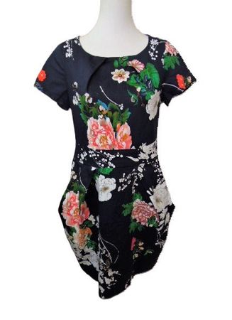Gr. 38 APRICOT Design Kleid d'blau stretch s.Masse BLICKFANG