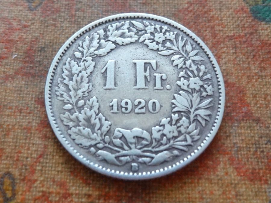 Alle Münzen: 1 Fr. 1920  (B) – Gebraucht aus Romanel-sur-Lausanne von Swift13