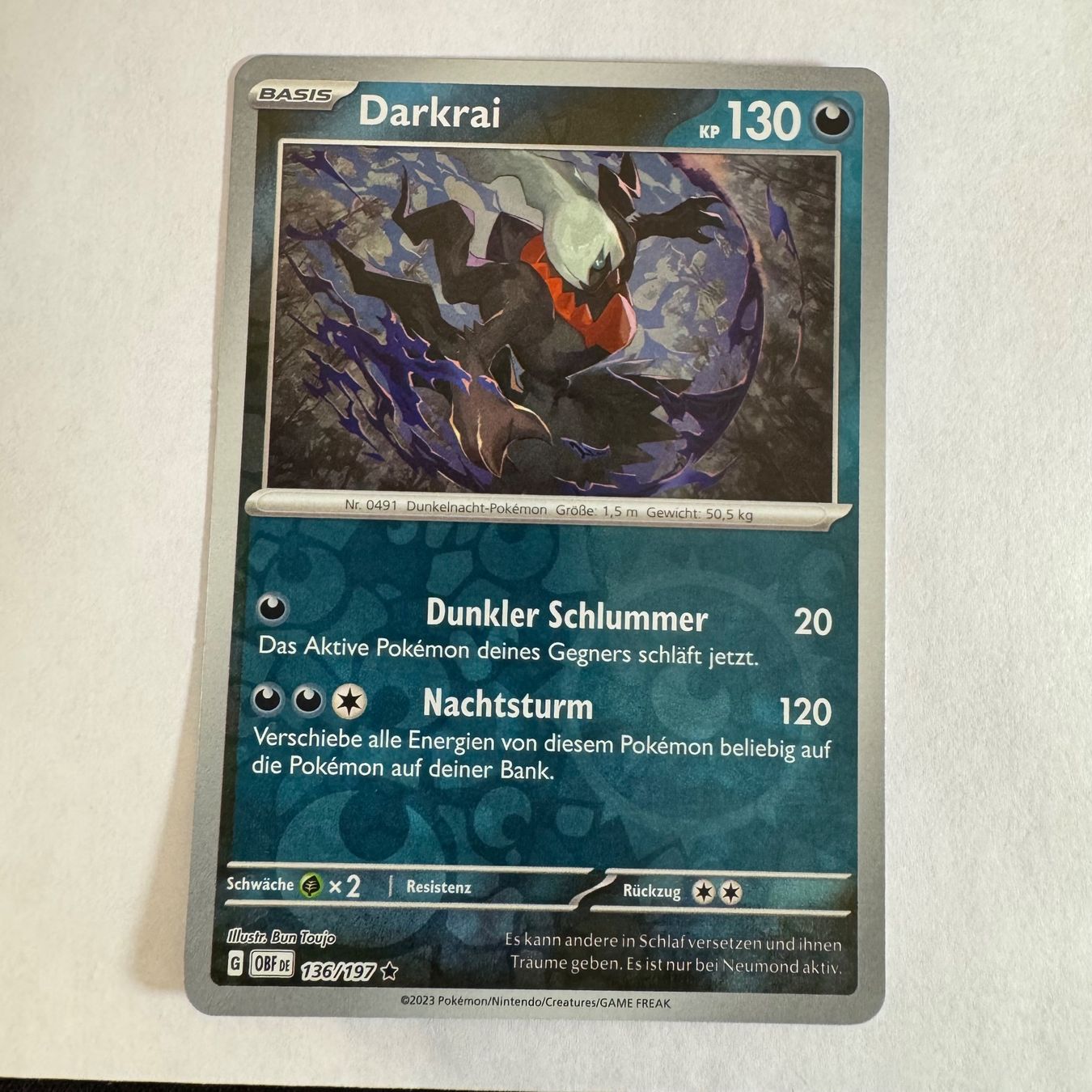 Pokémon Carte collezionabili: Pokémon OBF - Darkrai - 136 / 197 - DE – Nuovo (secondo la descrizione) da Staad SG venduto da miaCards