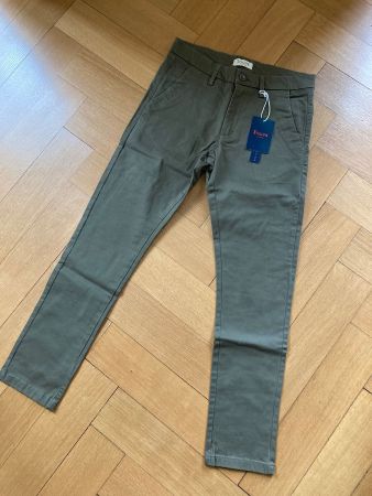 Stallion Slim Fit Men's Chino Trousers, khaki, W30 L29, NEU!