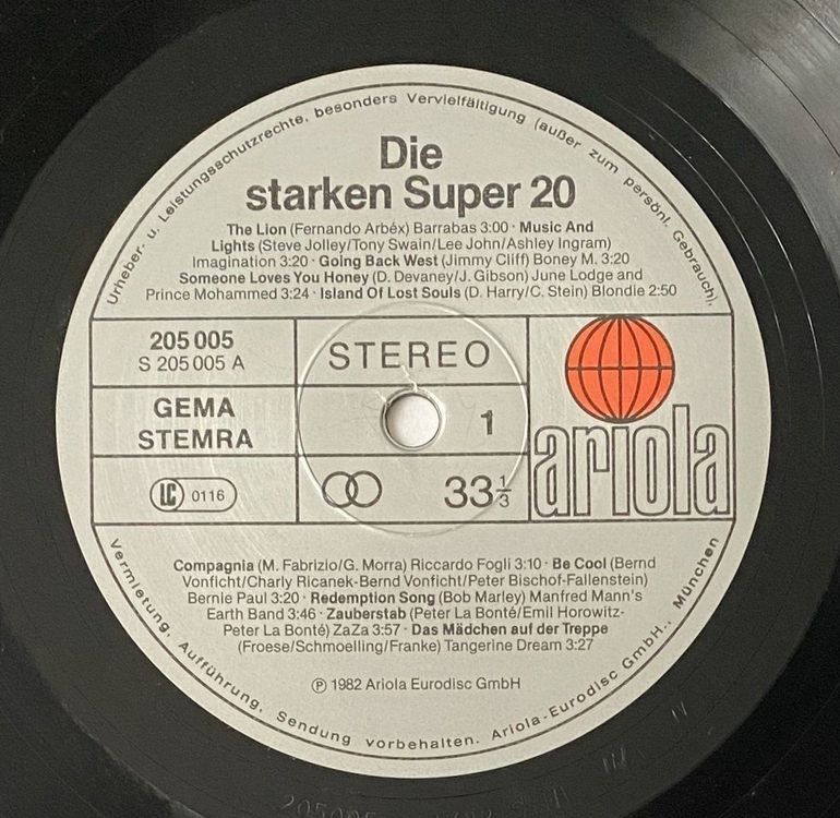 Dischi in vinile: Die Starken Super 20, Amanda Lear, Billy Idol, Blondie... – Usato da Flums venduto da Empe1 2