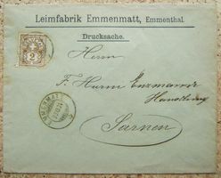 FIRMENBRIEF LEIMFABRIK EMMENMATT, EMMENTHAL 1904