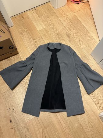 Much Money - Stylish Women's Grey Blazer - Size Medium