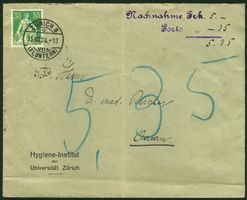 1924_Gebrauchsbrief Nachnahme; SBK 111, perfekt gestempelt