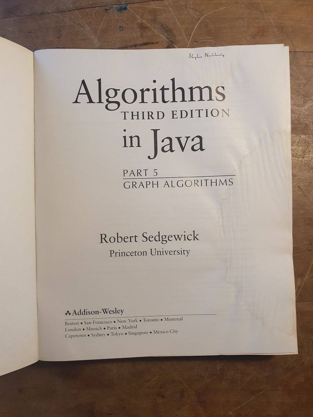 Bücher: Algorithms In Java 3. Edition Part 5 - Robert Sedgewick – Gebraucht aus Zürich von  2